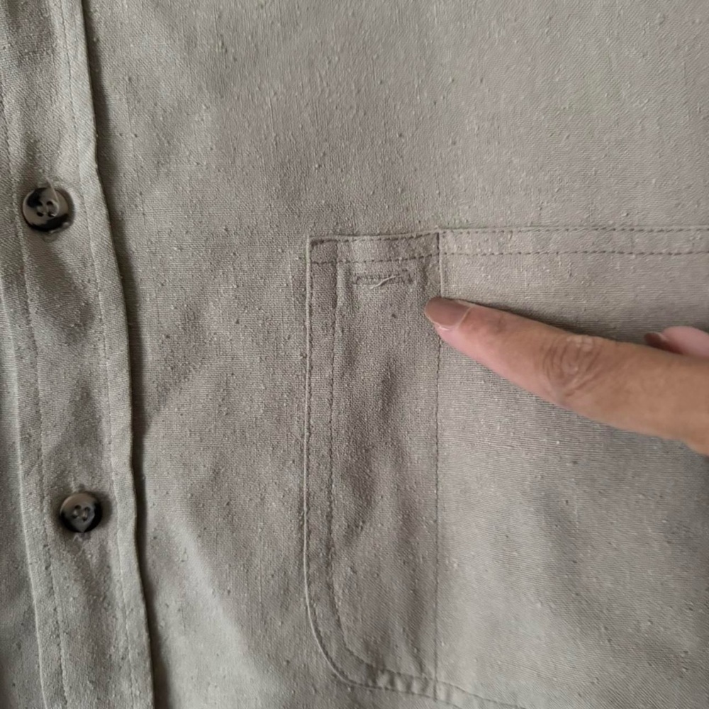 Vintage Tan Raw Silk Set L/XL - Picture 6 of 8